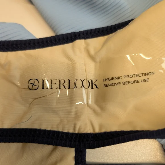 Berlook Blue Contrast Trim One-Piece Swimsuit Size Large NWT - Picture 10 of 13